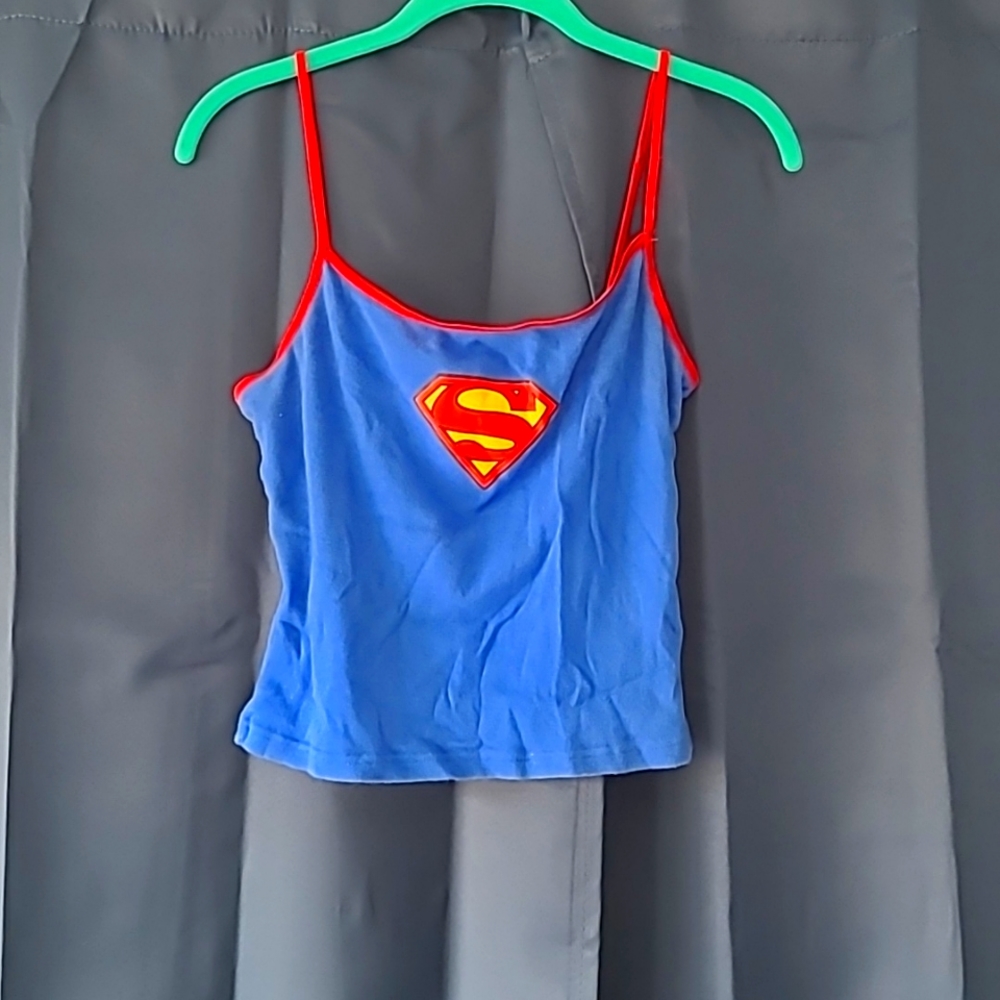 Small super man short tank top/crop top